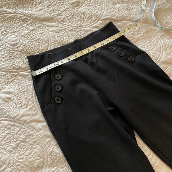 BETABRAND black six button petite pull on pants - Picture 5 of 10